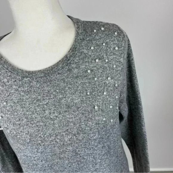 Hannah Grey Crewneck Pullover Sweater Size M - Picture 5 of 10